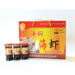 【山妞】油焖海虾180g*6瓶特产礼品礼盒海产品海鲜小酱菜年货