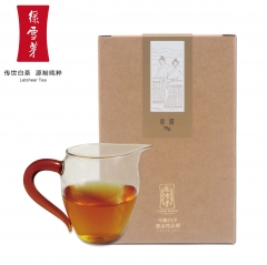 绿雪芽 茶叶 福鼎白茶 2017新茶寿眉 牛皮纸盒简装实惠装白茶 75g